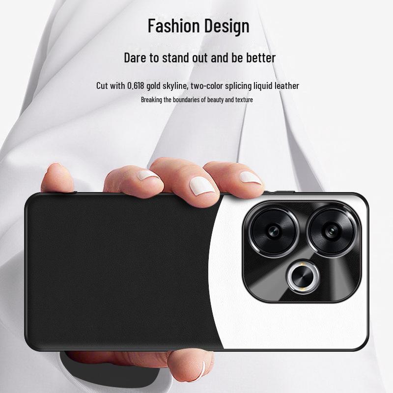 Liquid Leather Case for Redmi Turbo 3: Anti-Fall & Anti-Fouling Protection