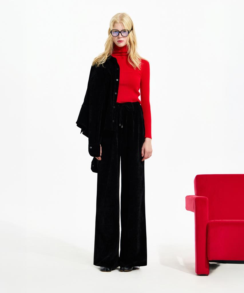 Seunoya 25Fw Flow Fit Chenille Drape Pants