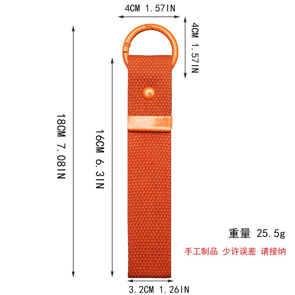Handmade Diy Decorative Webbing Cloth Sticker Embellished Polyester Webbing Lanyard Korean Version Ins Spring Buckle Bag Pendant