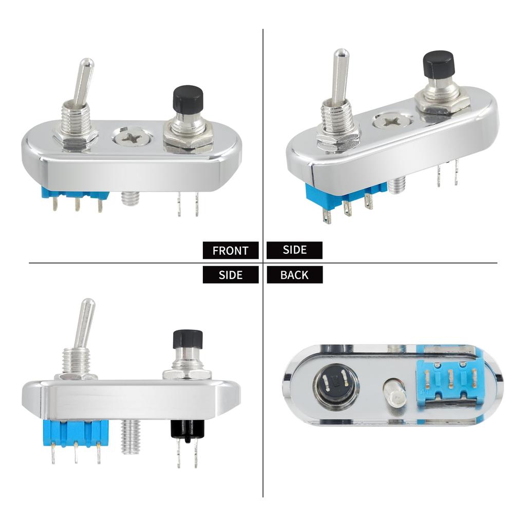 HDBUBALUS Motorcycle Switch, Universal Handle Switch, Horn Switch, Turn Signal Headlight, On/Off, Button Toggle,