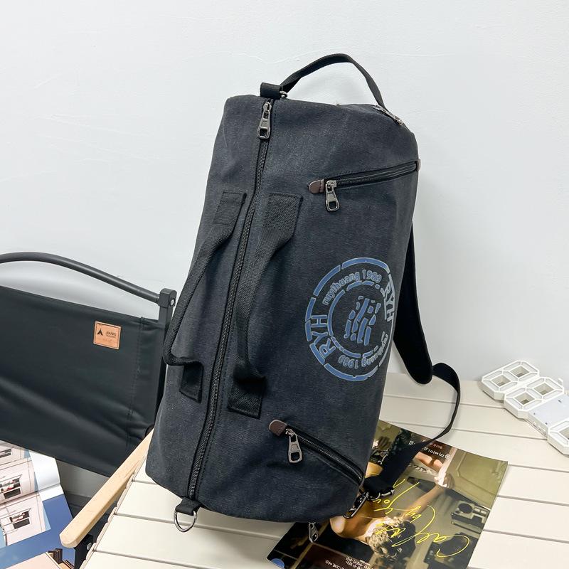 Canvas Bucket Bag: Unisex Shoulder Handbag, Business Travel & Sports Crossbody Backpack