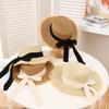 Sommer Sonnenschutz Strohhut Eltern-Kind Mutter Tochter Outdoor Breiter Rand Spitze Gewebt Strand Sonnenhut für Erwachsene und Baby