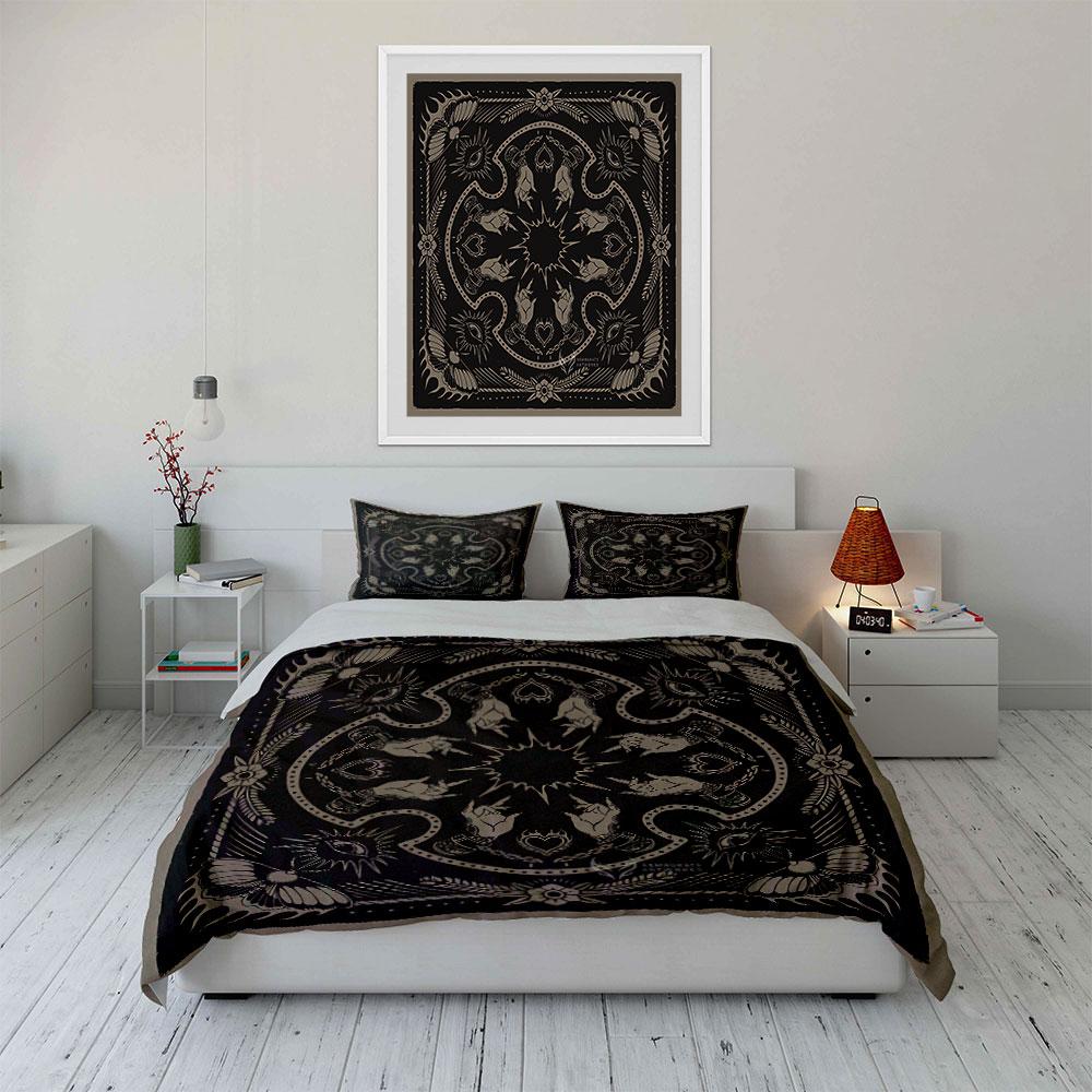 Mystical Symbol Design Bedding Duvet Cover Set Duvet Cover Pillowcases  (1*Duvet Cover 2*Pillowcases, without duvet insert)