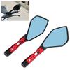 1 Pair CNC Aluminum Alloy Universal Motorcycle Pentagon Rearview Mirror Modification AccessoryRed