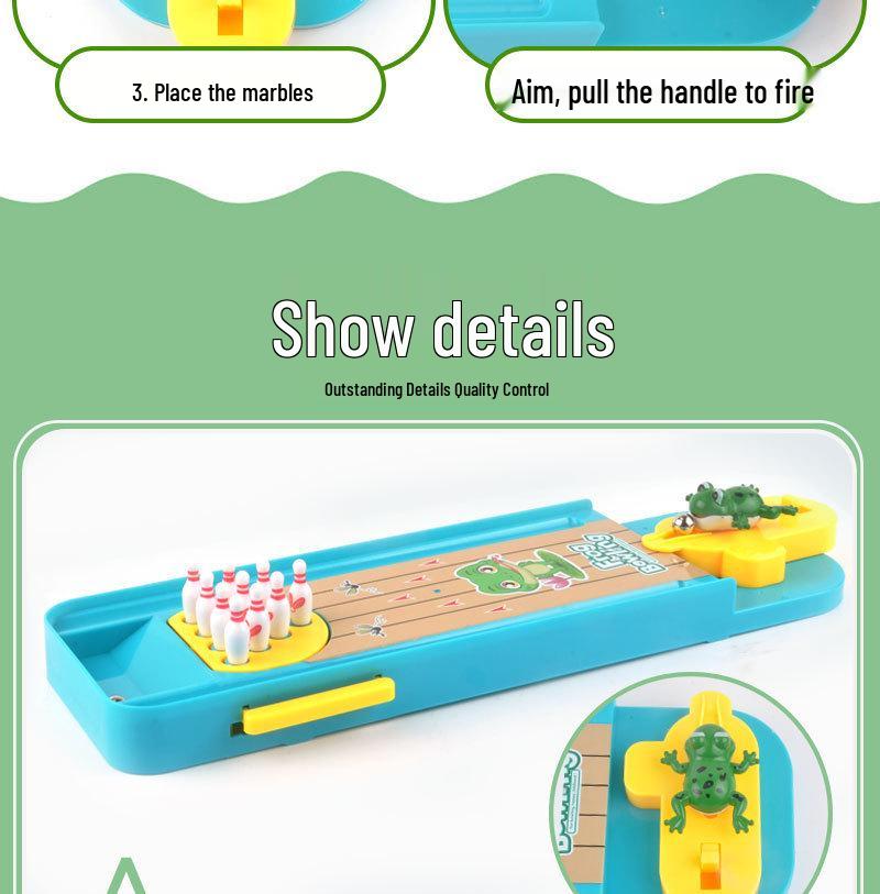 Mini Frog Bowling Marble Catapult Educational Toy for Kids