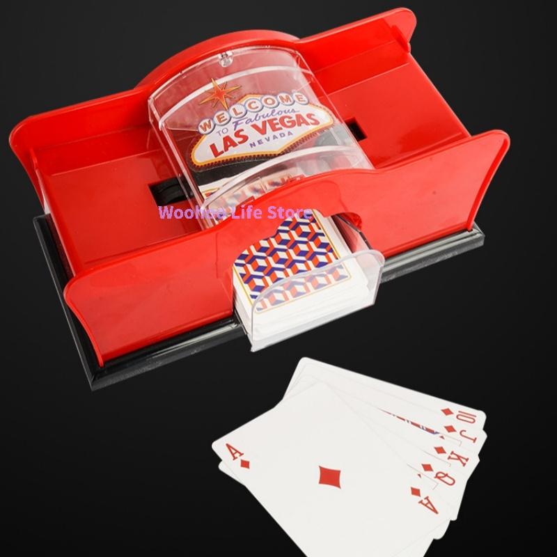 Manual Card Shuffler for Poker Game 2 Decks Playing Card Shuffler Home Portable Handheld Mixer for Board Game Casino Party