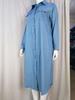 2023 European & American Fashion Denim Long Skirt with Shirt Collar