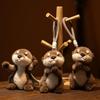 Cute Design Otter Backpack Pendant Soft Material Otter Plush Toy  Kid Birthday Gift