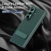 Leather Bracket Phone Case for Samsung Galaxy Z Fold 7 6 5 4 5G Fold7 Fold6 Fold5 Anti-Drop Shockproof Protective Cover
