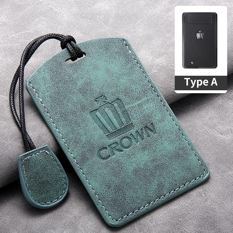 

Car Card Key Case Cover Protection Keyrings Holder For Toyota Crown Corolla 12/13/14 Generation Crownkluger Vellfire Accessories