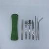 7/3 Pcs Stainless Steel Outdoor Camping Tableware Set Of Pieces Western Food Steak Knife Fork Spoon Creative Cloth Bag Portable