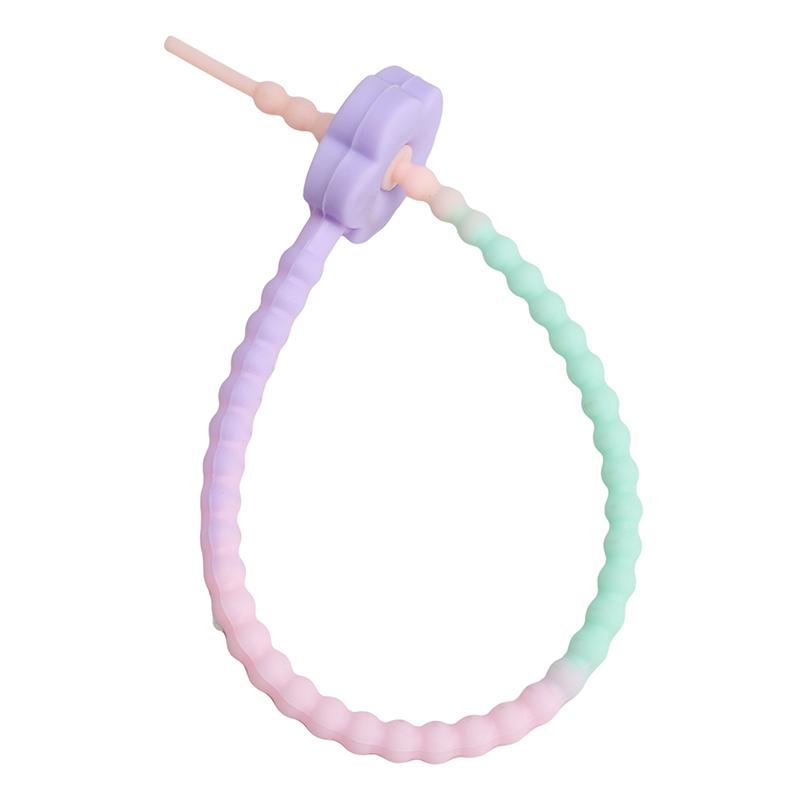 2-10Pcs Silicone Plum Blossom Gradient Keychain