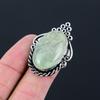Moss Prehnite Stone Sterling Silver Handmade Stackable Mother Unique Ring US 7
