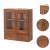 Dulap de Depozitare Organizator de Birou Bufet Decor Acasă Mobilier Retro Consumabile Afișaj Rustic din Lemn