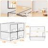 4pcs Stackable Storage Drawers Clear Home Storage Box Stackable Storage Drawers-Organize Makeup, Medicine Storage Accessories
