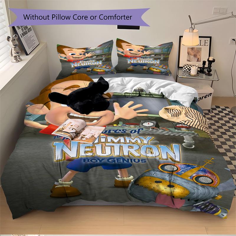 Genius Science Adventure Print 3Pcs Bedding Set,Duvet Cover with 2 Bedro,Pillowcase Home Birthday Gift