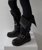 Ihcnik 103 Matte Buckle Strap Boots