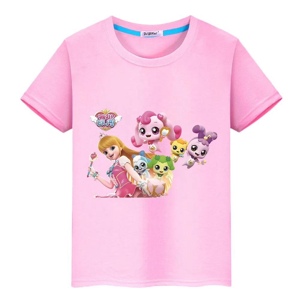 Teenie Ping Cute T-shirt Kids Clothes 100%Cotton Casual Tops Anime Short Tees Y2k Boy Girl Clothes Summer Kawaii Children Clothing