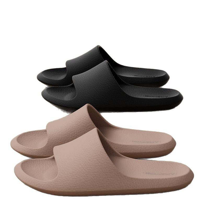 Leather Pattern Cool Slippers for Men and Women Home Non-slip Bathroom Home Indoor Summer Bath