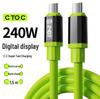 240W Fast Charging Type-C Cable with Real-time Display for Apple 15/16, Huawei, and Android