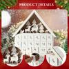 Maison Calendrier de l'Avent de Noël, Décoration de Fête, avec Scène de Forêt et Lumière