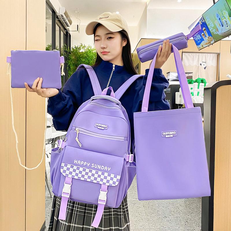 

New Casual and Fashionable Backpack Cute Girls with High Appearance and Large Capacity Middle Aged and College Students School Bag
