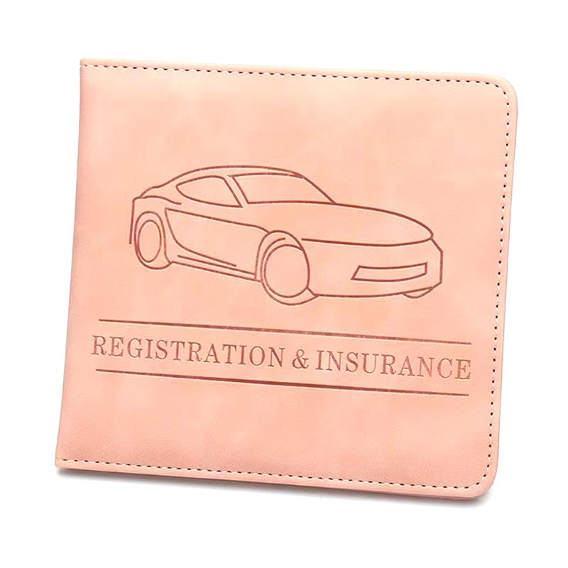 PU Leather Car Registration Insurance Holder Driving License Cover Auto Documents Storage Bag Credit Card Holder Wallet Case