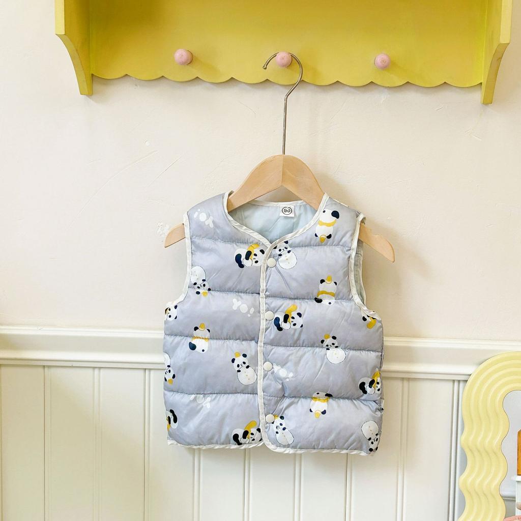 Baby Autumn and Winter Quilted Vest Jacket for Boys and Girls Sleeveless Coats for 1 2 3 4 5 6 Years Children Clothes