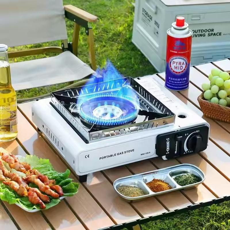 Portable Outdoor Cassette Stove Butane Gas Stove For Hot Pot Bbq Camping Cooking Lightweight Compact Design Portable Gas Stove