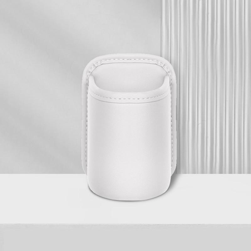 

Car Door Cup Holder Leather Storage Bag Universal Back Clip Design Drink Rack Organizer Box Waterproof Seat Back Storage Pocket S білий