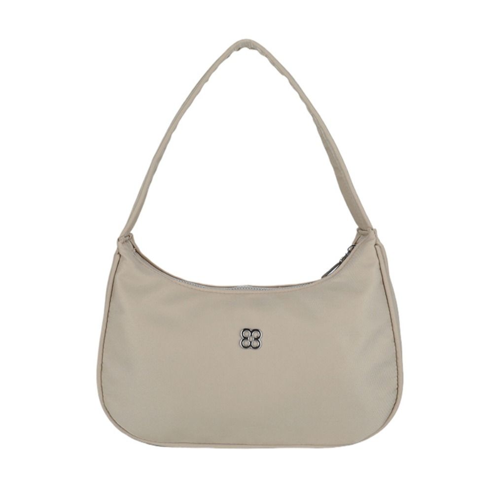 Повседневная нейлоновая женская сумка под мышку Большая вместимость Однотонная сумка через плечо Дорожная сумка-кошелек Сумка-хобо хаки