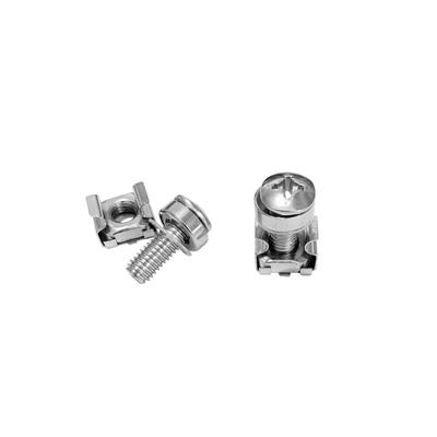 Nickel Plated Crown Cabinet M5M6 Screws with Clip-in Nuts for Network Server Switches