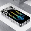 2D Sword Pattern Emblem Phone Case for Samsung S26 S25 S24 S23 S22 S21 S20 A56 A36 A16 - Electroplated Glass Protective Cover