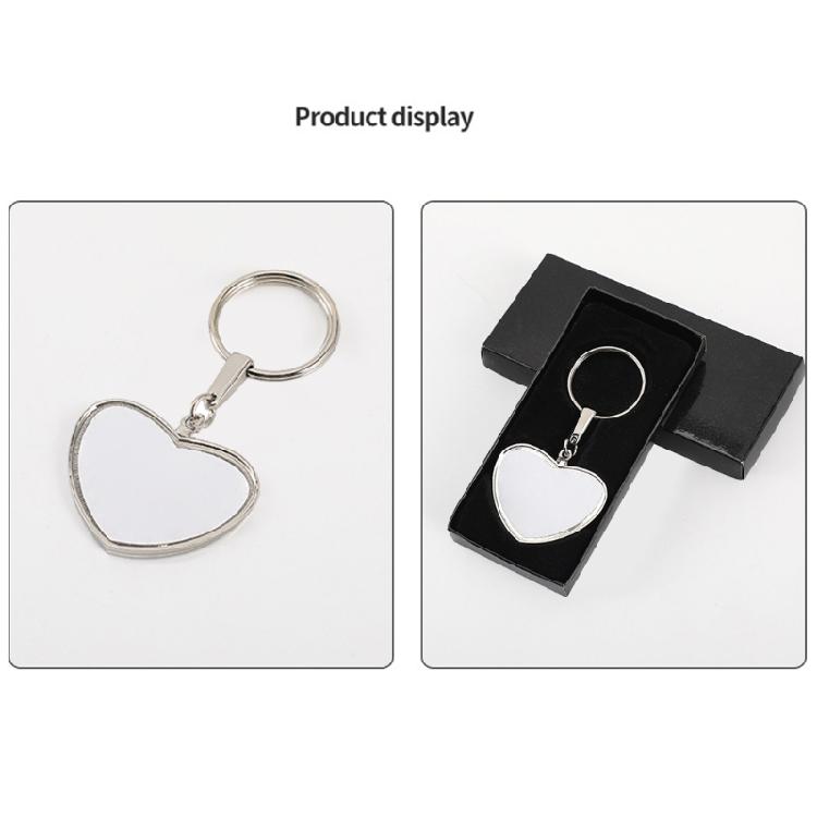 Transfer Keychain Accessories Heart Shape Sublimation Blank Keychain Bag Ornaments Gifts Handmade Key Chain Supplies
