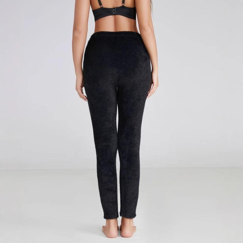 New Black Wool Pants Nine-point Pants Large Size Leggings No Embarrassment Line Piled Thickened Leggings