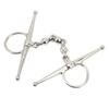 135mm Stainless Steel Horse Mouth Bit Horse Mouth Riding Full Cheek Snaffle Bit with Ball Chain