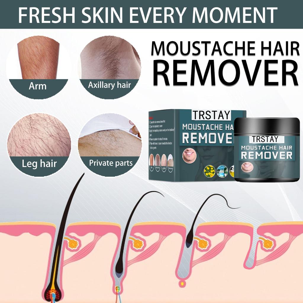 Cheap TRSTAY Men's hair removal cream cleans the body without hurting