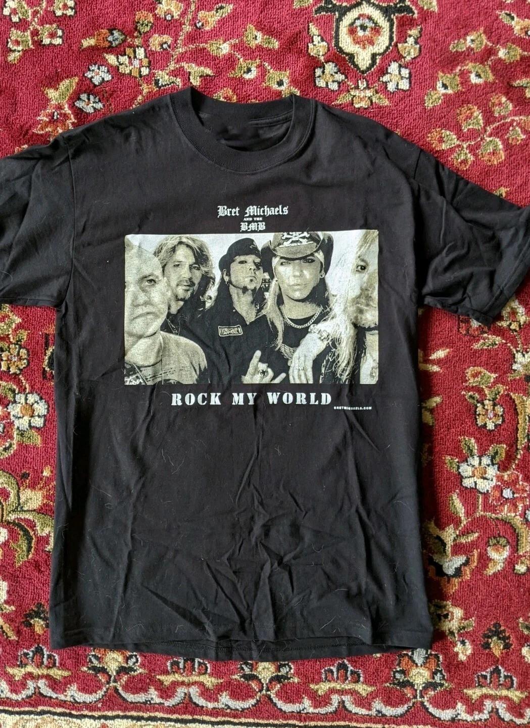 Bret Michaels and the BMB Rock My World Black T-Shirt Adult XXXXL