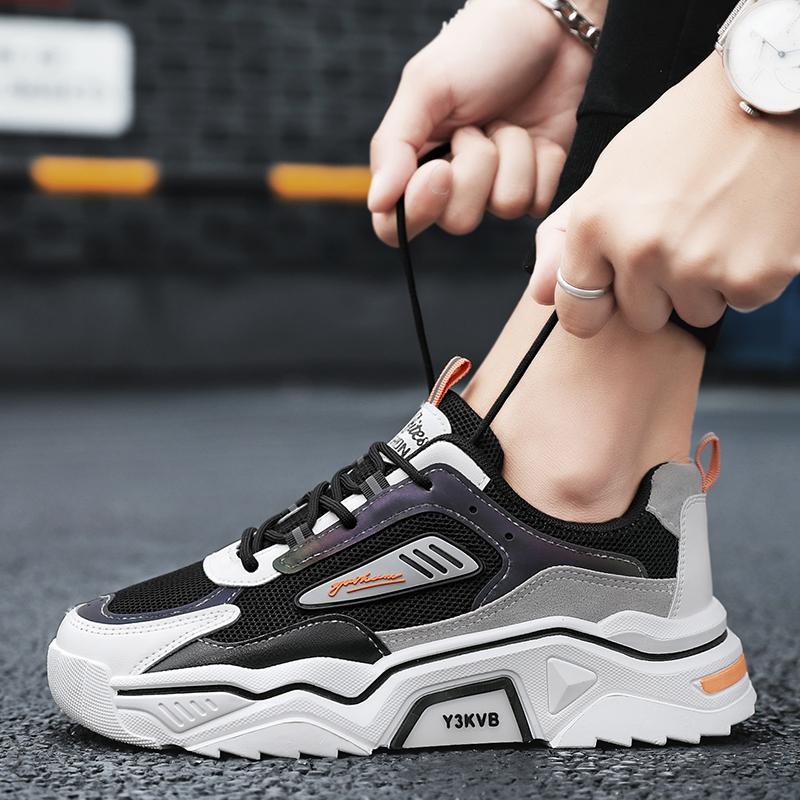 Neue Herren Casual Sport Atmungsaktiv Wild Mesh Sportlich Lässig Jugend Höhenerhöhend Herrenschuhe Vielseitige Modische Sneaker