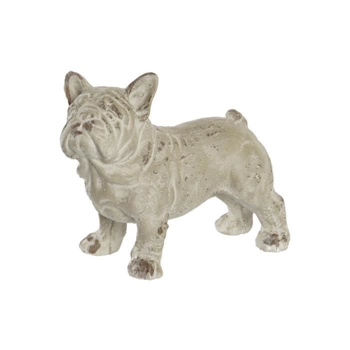 Figurine décorative - Chien - Résine - Gris vieilli - 19 x 39 x 28,5 cm