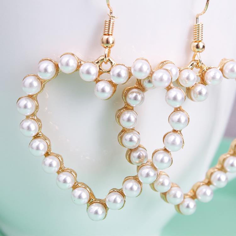 Ohrringe Für Damen Gold Modeschmuck Anhänger Mädchen Trend Geschenk Hängend Dangler Ohrhänger Verschluss Weiblich Herz Einfach