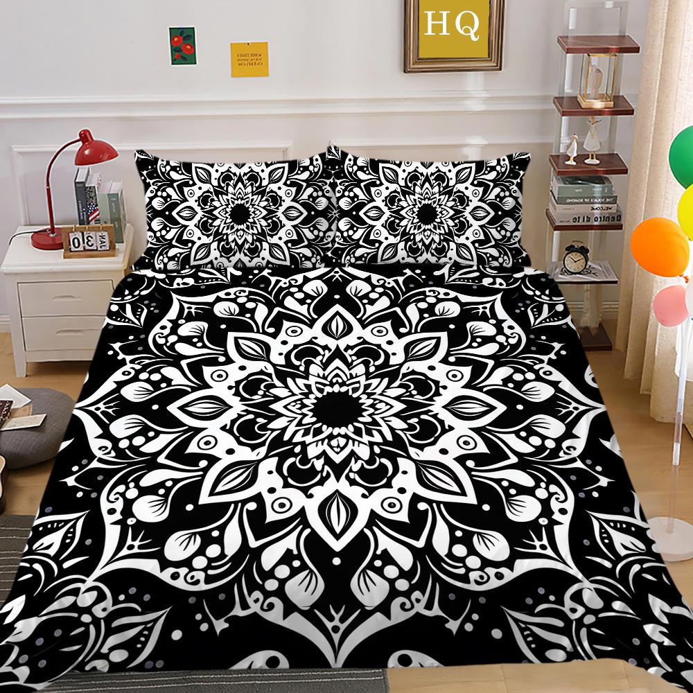 Bedding Set Cover 3D Mandala Printed Luxury Bedroom Decoration King Size Teens Duvet Cover Set