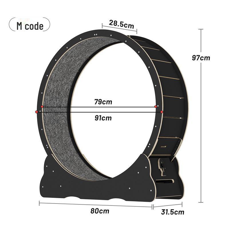 High-Fiber Silent Cat Treadmill: Colorful Noise-Reducing Fitness Wheel for Cats