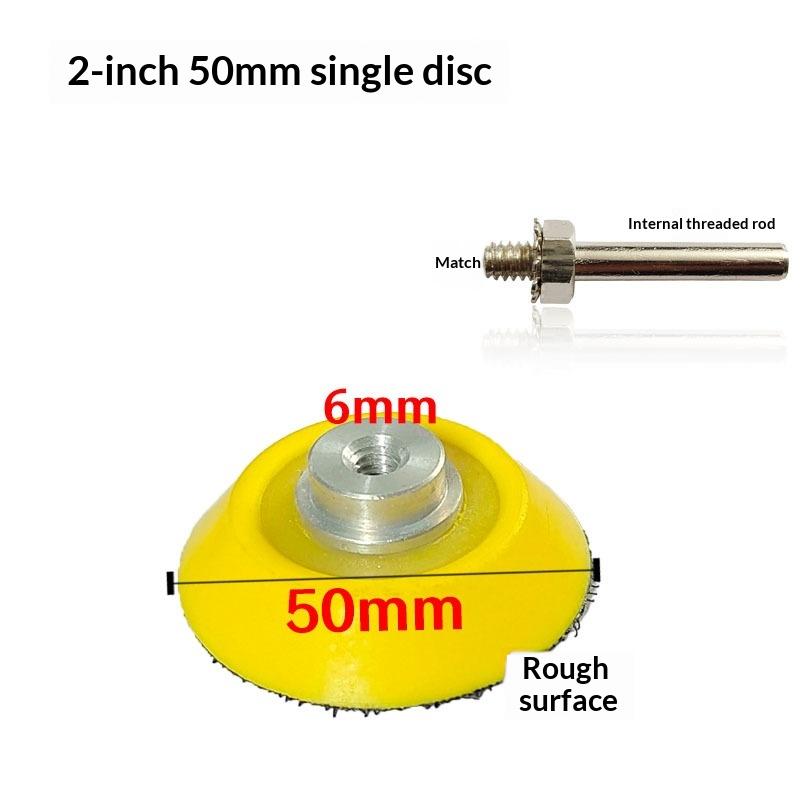 1/2/3Inch Hook And Loop Sanding Pad Kit 2Pcs With 1/4 Inches Shank Drill Attachment And Soft Foam Layer Buffering Pad