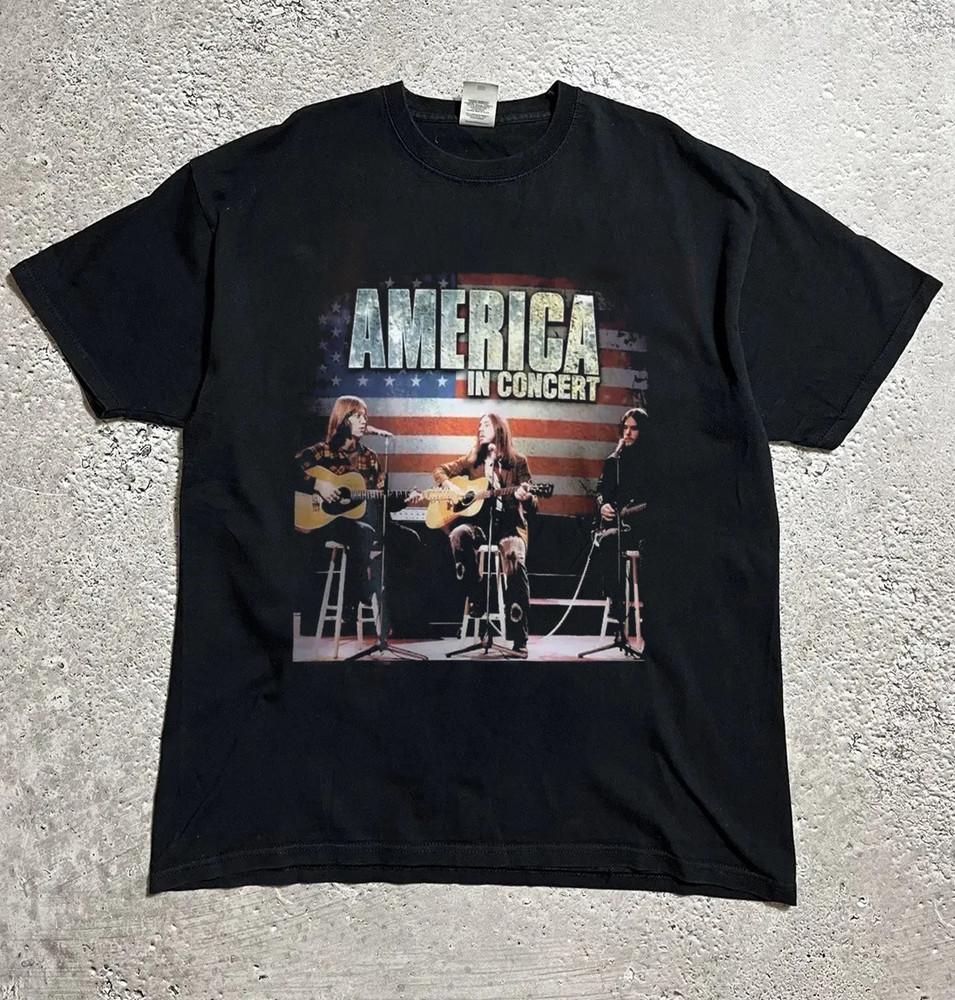 

New Rare America Band In Concert Black S to 5XL TShirt ZL424 Unisex T-Shirt S