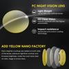 Night Driving Glasses Fit Over for Men Women, Anti Glare Polarized Night Vision Glasses, Wrap Around HD Yellow Lens
