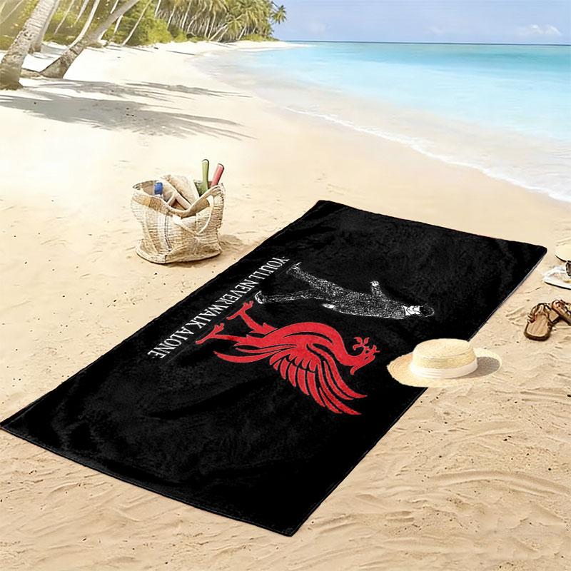 Πετσέτα Παραλίας με Σχέδιο Liverpool, Μεγάλη Μαλακή Πετσέτα Γρήγορου Στεγνώματος για Παραλία Κάμπινγκ Κολύμπι