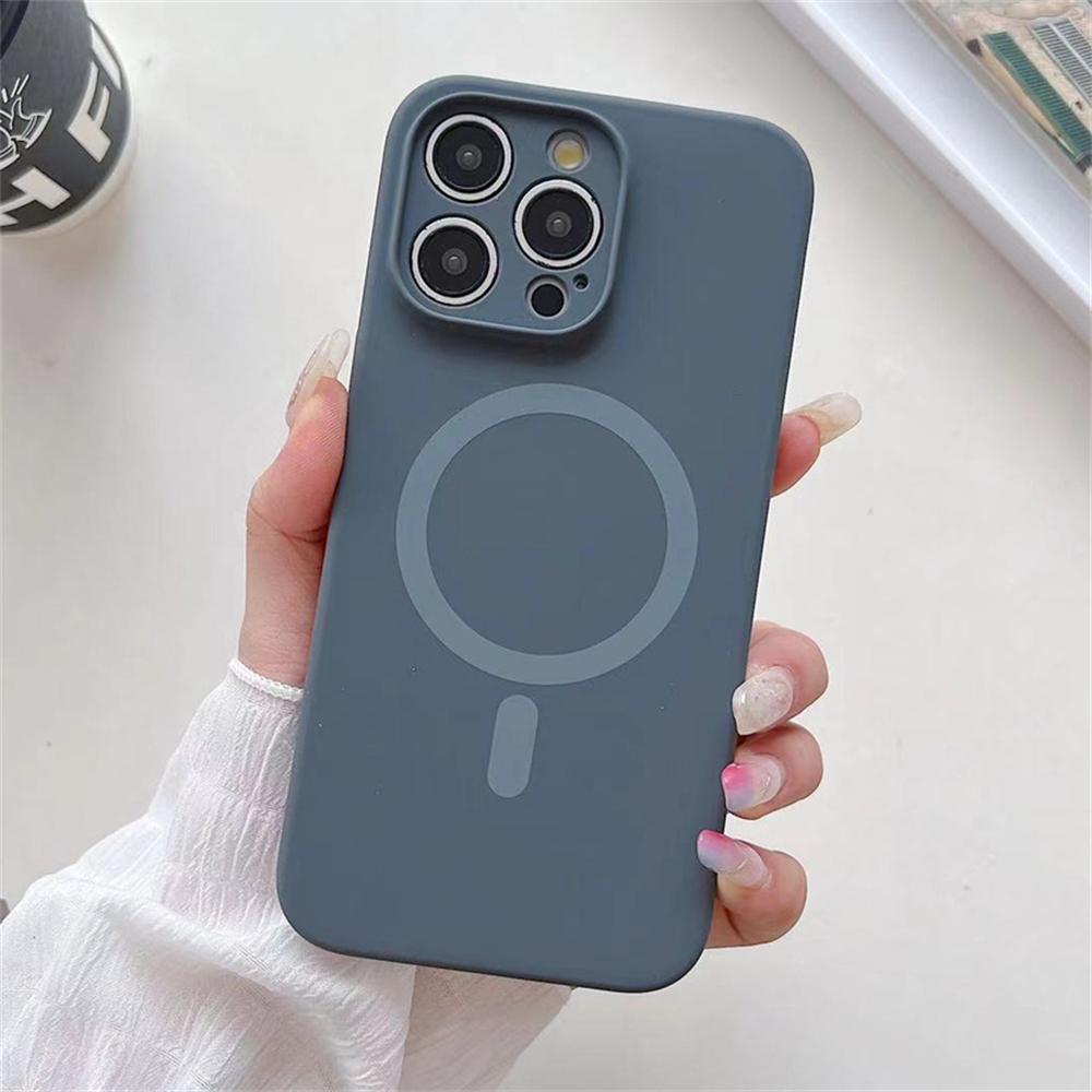 Fashion Bright Fluorescent Liquid Silicone Magnetic For Magsafe Case For iPhone 16 15 14 13 Pro Max Plus Wireless Charge Cover