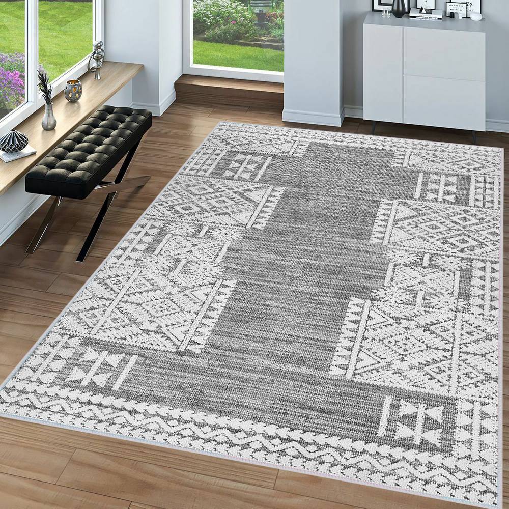 

Моющийся ковер с принтом Rovigo Home RGHM0050-SD1138 80X150 серый