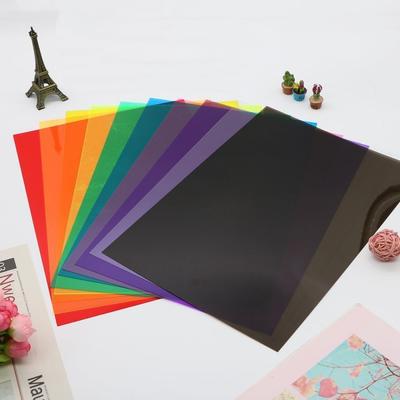 DIY Transparent PVC Sheet A4 Clear Film Plastic Light Filter Gel Colored Cellophane Decorative Transparent Film Plastic Paper